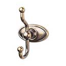 Top Knobs [ED2GBZC] Die Cast Zinc Robe Hook - Edwardian Oval Series - German Bronze Finish