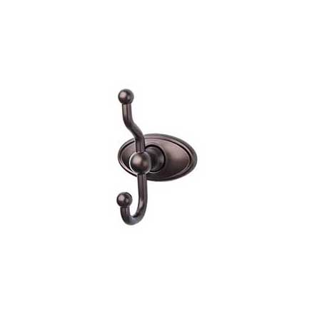 Top Knobs [ED2ORBC] Die Cast Zinc Robe Hook - Edwardian Oval Series - Oil Rubbed Bronze Finish