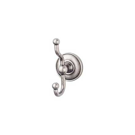 Top Knobs [ED2APD] Die Cast Zinc Robe Hook - Edwardian Plain Series - Antique Pewter Finish