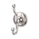 Top Knobs [ED2BSND] Die Cast Zinc Robe Hook - Edwardian Plain Series - Brushed Satin Nickel Finish