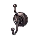 Top Knobs [ED2ORBD] Die Cast Zinc Robe Hook - Edwardian Plain Series - Oil Rubbed Bronze Finish