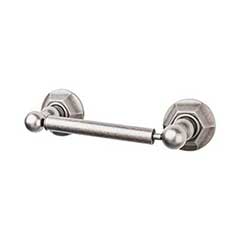 Top Knobs [ED3APB] Die Cast Zinc Toilet Tissue Holder - Two Post - Edwardian Hex Series - Antique Pewter Finish