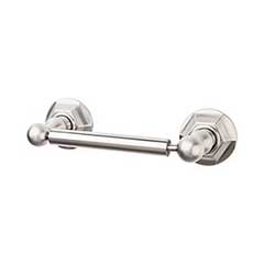 Top Knobs [ED3BSNB] Die Cast Zinc Toilet Tissue Holder - Two Post - Edwardian Hex Series - Brushed Satin Nickel Finish