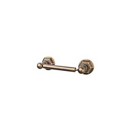 Top Knobs [ED3GBZB] Die Cast Zinc Toilet Tissue Holder - Two Post - Edwardian Hex Series - German Bronze Finish