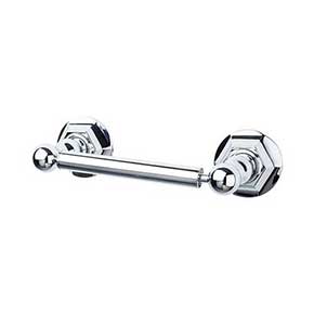 Top Knobs [ED3PCB] Die Cast Zinc Toilet Tissue Holder - Two Post - Edwardian Hex Series - Polished Chrome Finish