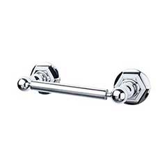 Top Knobs [ED3PCB] Die Cast Zinc Toilet Tissue Holder - Two Post - Edwardian Hex Series - Polished Chrome Finish