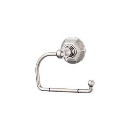 Top Knobs [ED4APB] Die Cast Zinc Toilet Tissue Holder - Single Arm - Edwardian Hex Series - Antique Pewter Finish