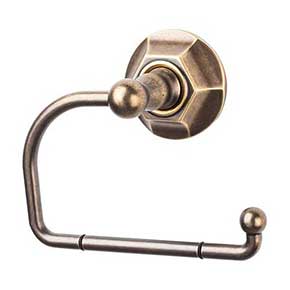 Top Knobs [ED4GBZB] Die Cast Zinc Toilet Tissue Holder - Single Arm - Edwardian Hex Series - German Bronze Finish