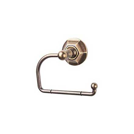 Top Knobs [ED4GBZB] Die Cast Zinc Toilet Tissue Holder - Single Arm - Edwardian Hex Series - German Bronze Finish