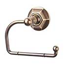 Top Knobs [ED4GBZB] Die Cast Zinc Toilet Tissue Holder - Single Arm - Edwardian Hex Series - German Bronze Finish