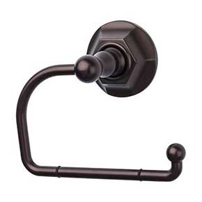 Top Knobs [ED4ORBB] Die Cast Zinc Toilet Tissue Holder - Single Arm - Edwardian Hex Series - Oil Rubbed Bronze Finish