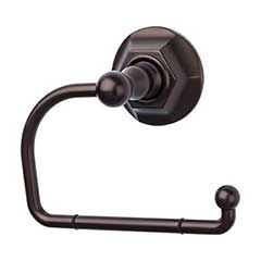 Top Knobs [ED4ORBB] Die Cast Zinc Toilet Tissue Holder - Single Arm - Edwardian Hex Series - Oil Rubbed Bronze Finish