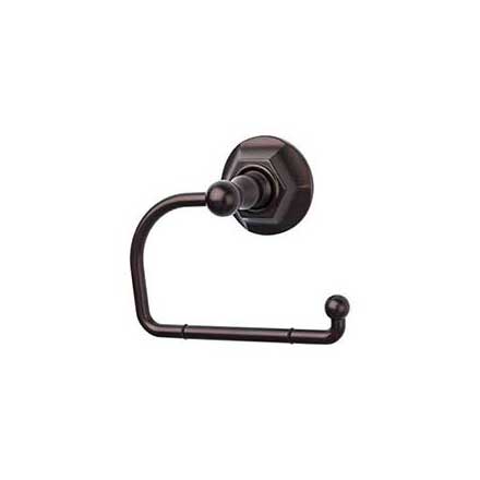 Top Knobs [ED4ORBB] Die Cast Zinc Toilet Tissue Holder - Single Arm - Edwardian Hex Series - Oil Rubbed Bronze Finish