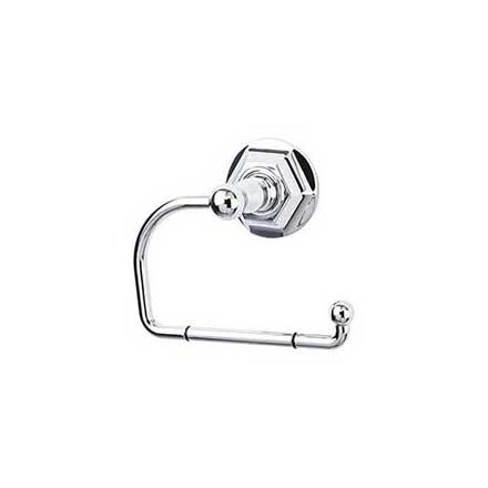 Top Knobs [ED4PCB] Die Cast Zinc Toilet Tissue Holder - Single Arm - Edwardian Hex Series - Polished Chrome Finish