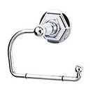 Top Knobs [ED4PCB] Die Cast Zinc Toilet Tissue Holder - Single Arm - Edwardian Hex Series - Polished Chrome Finish