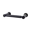 Top Knobs [HOP3BLK] Die Cast Zinc Toilet Tissue Holder - Two Post - Hopewell Series - Flat Black Finish