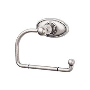 Top Knobs [ED4APC] Die Cast Zinc Toilet Tissue Holder - Single Arm - Edwardian Oval Series - Antique Pewter Finish