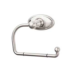 Top Knobs [ED4BSNC] Die Cast Zinc Toilet Tissue Holder - Single Arm - Edwardian Oval Series - Brushed Satin Nickel Finish