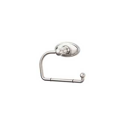 Top Knobs [ED4BSNC] Die Cast Zinc Toilet Tissue Holder - Single Arm - Edwardian Oval Series - Brushed Satin Nickel Finish