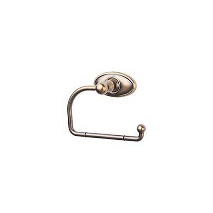 Top Knobs [ED4GBZC] Die Cast Zinc Toilet Tissue Holder - Single Arm - Edwardian Oval Series - German Bronze Finish
