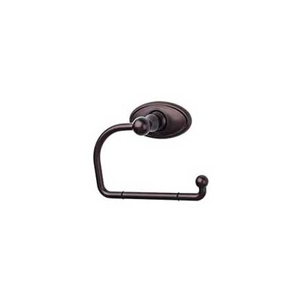 Top Knobs [ED4ORBC] Die Cast Zinc Toilet Tissue Holder - Single Arm - Edwardian Oval Series - Oil Rubbed Bronze Finish