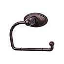 Top Knobs [ED4ORBC] Die Cast Zinc Toilet Tissue Holder - Single Arm - Edwardian Oval Series - Oil Rubbed Bronze Finish