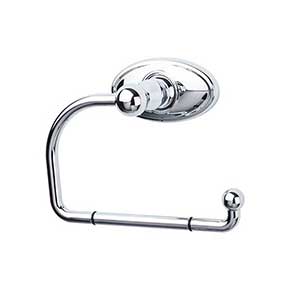 Top Knobs [ED4PCC] Die Cast Zinc Toilet Tissue Holder - Single Arm - Edwardian Oval Series - Polished Chrome Finish