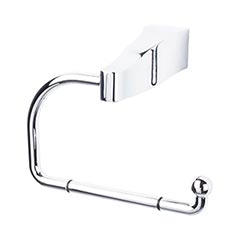 Top Knobs [AQ4PC] Die Cast Zinc Toilet Tissue Holder - Single Arm - Aqua Series - Polished Chrome Finish