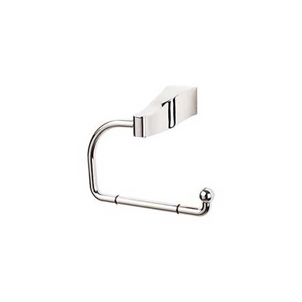 Top Knobs [AQ4PN] Die Cast Zinc Toilet Tissue Holder - Single Arm - Aqua Series - Polished Nickel Finish