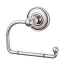 Top Knobs [ED4APD] Die Cast Zinc Toilet Tissue Holder - Single Arm - Edwardian Plain Series - Antique Pewter Finish