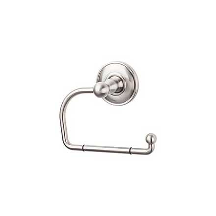 Top Knobs [ED4BSND] Die Cast Zinc Toilet Tissue Holder - Single Arm - Edwardian Plain Series - Brushed Satin Nickel Finish