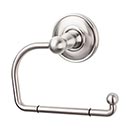 Top Knobs [ED4BSND] Die Cast Zinc Toilet Tissue Holder - Single Arm - Edwardian Plain Series - Brushed Satin Nickel Finish