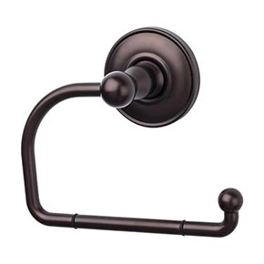 Top Knobs [ED4ORBD] Die Cast Zinc Toilet Tissue Holder - Single Arm - Edwardian Plain Series - Oil Rubbed Bronze Finish
