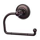 Top Knobs [ED4ORBD] Die Cast Zinc Toilet Tissue Holder - Single Arm - Edwardian Plain Series - Oil Rubbed Bronze Finish