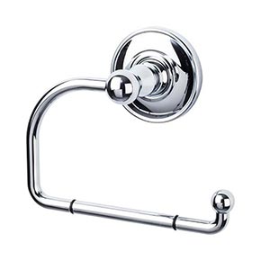 Top Knobs [ED4PCD] Die Cast Zinc Toilet Tissue Holder - Single Arm - Edwardian Plain Series - Polished Chrome Finish