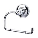 Top Knobs [ED4PCD] Die Cast Zinc Toilet Tissue Holder - Single Arm - Edwardian Plain Series - Polished Chrome Finish