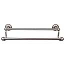 Top Knobs [ED11APD] Die Cast Zinc Double Towel Bar - Edwardian Plain Series - Antique Pewter Finish - 30" C/C - 32 1/2" L