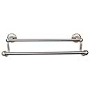 Top Knobs [ED11BSND] Die Cast Zinc Double Towel Bar - Edwardian Plain Series - Brushed Satin Nickel Finish - 30" C/C - 32 1/2" L