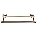 Top Knobs [ED11GBZD] Die Cast Zinc Double Towel Bar - Edwardian Plain Series - German Bronze Finish - 30&quot; C/C - 32 1/2&quot; L