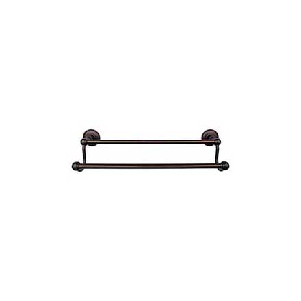 Top Knobs [ED11ORBD] Die Cast Zinc Double Towel Bar - Edwardian Plain Series - Oil Rubbed Bronze Finish - 30&quot; C/C - 32 1/2&quot; L