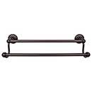 Top Knobs [ED11ORBD] Die Cast Zinc Double Towel Bar - Edwardian Plain Series - Oil Rubbed Bronze Finish - 30&quot; C/C - 32 1/2&quot; L