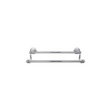 Top Knobs [ED11PCD] Die Cast Zinc Double Towel Bar - Edwardian Plain Series - Polished Chrome Finish - 30&quot; C/C - 32 1/2&quot; L