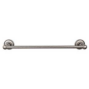 Top Knobs [ED6APD] Die Cast Zinc Single Towel Bar - Edwardian Plain Series - Antique Pewter Finish - 18" C/C - 20 1/2" L