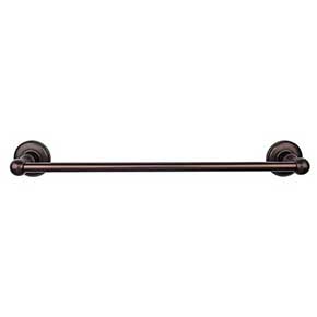 Top Knobs [ED6ORBD] Die Cast Zinc Single Towel Bar - Edwardian Plain Series - Oil Rubbed Bronze Finish - 18" C/C - 20 1/2" L