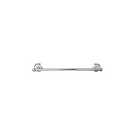 Top Knobs [ED10PCB] Die Cast Zinc Single Towel Bar - Edwardian Hex Series - Polished Chrome Finish - 30&quot; C/C - 32 1/2&quot; L