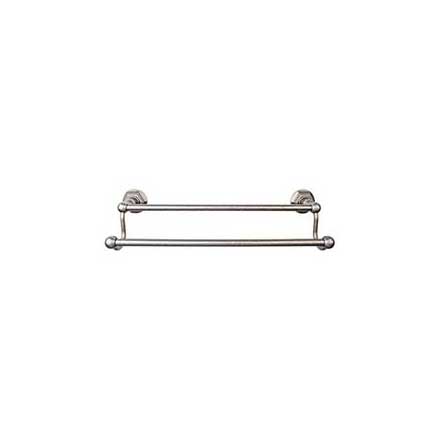 Top Knobs [ED11APB] Die Cast Zinc Double Towel Bar - Edwardian Hex Series - Antique Pewter Finish - 30&quot; C/C - 32 1/2&quot; L