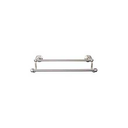 Top Knobs [ED11BSNB] Die Cast Zinc Double Towel Bar - Edwardian Hex Series - Brushed Satin Nickel Finish - 30&quot; C/C - 32 1/2&quot; L