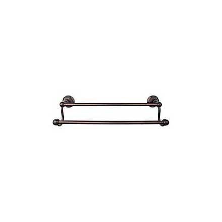 Top Knobs [ED11ORBB] Die Cast Zinc Double Towel Bar - Edwardian Hex Series - Oil Rubbed Bronze Finish - 30&quot; C/C - 32 1/2&quot; L