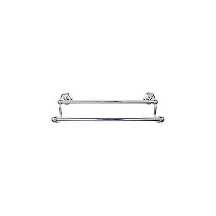 Top Knobs [ED11PCB] Die Cast Zinc Double Towel Bar - Edwardian Hex Series - Polished Chrome Finish - 30&quot; C/C - 32 1/2&quot; L