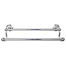 Top Knobs [ED11PCB] Die Cast Zinc Double Towel Bar - Edwardian Hex Series - Polished Chrome Finish - 30&quot; C/C - 32 1/2&quot; L